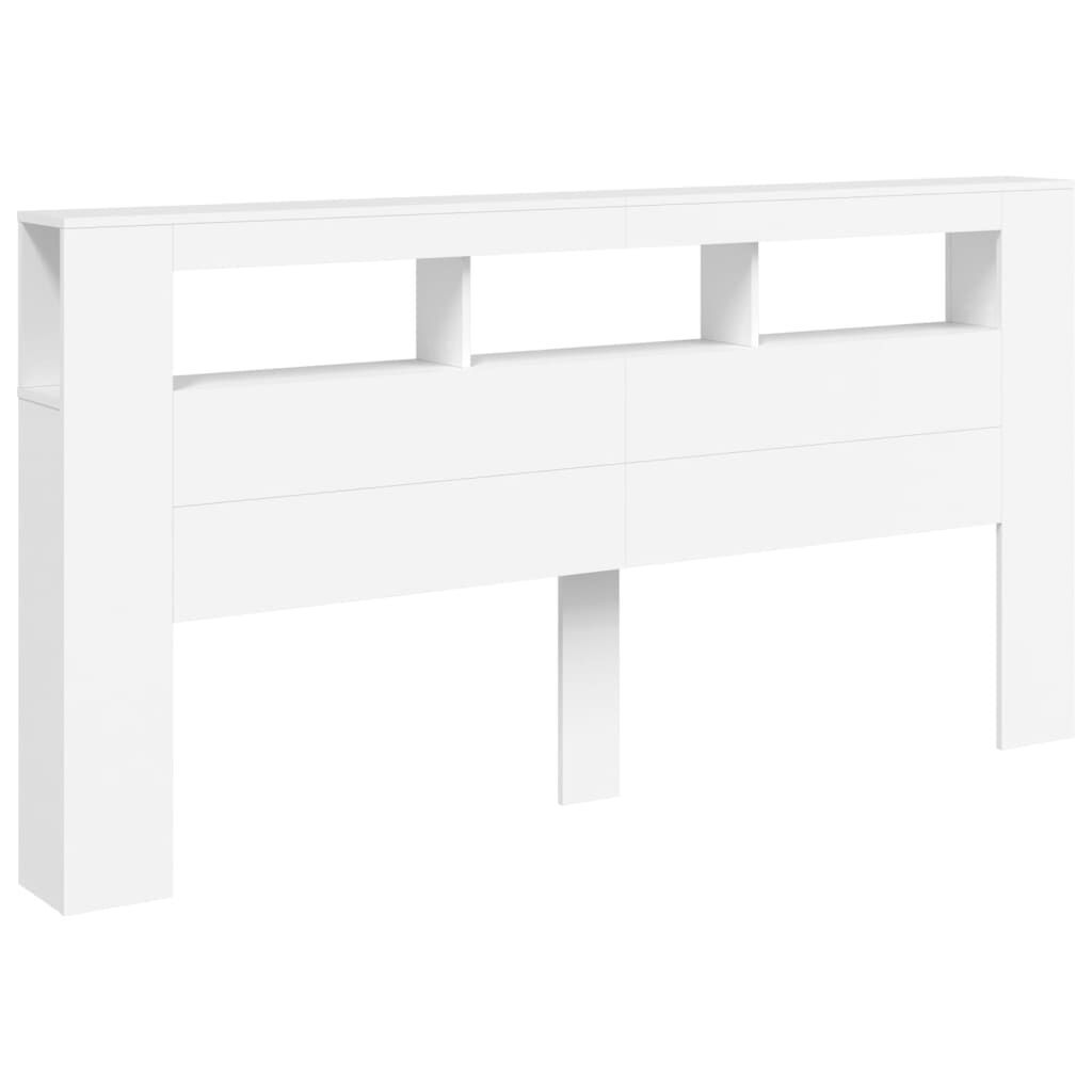 LED Headboard White 200 cm Engineered Wood Price