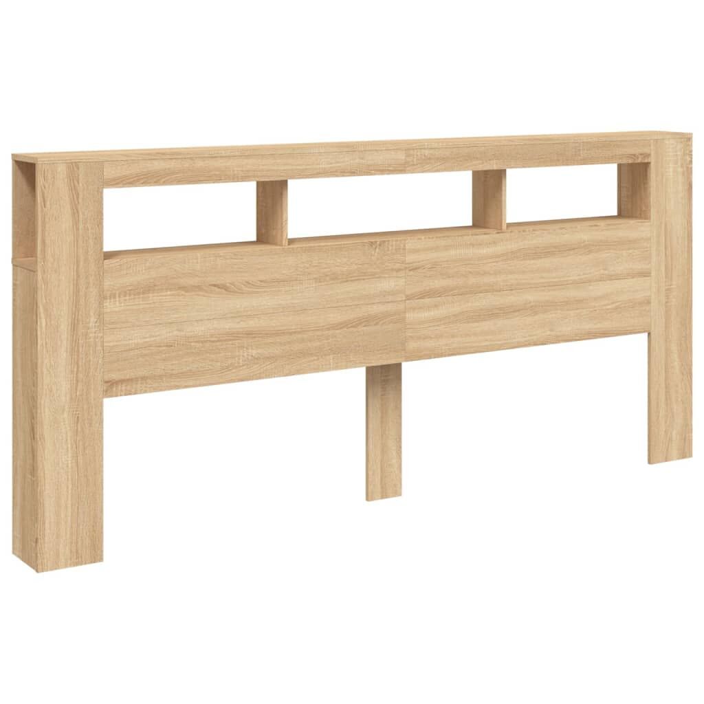 LED Headboard Sonoma Oak 220 cm Engineered Wood Price