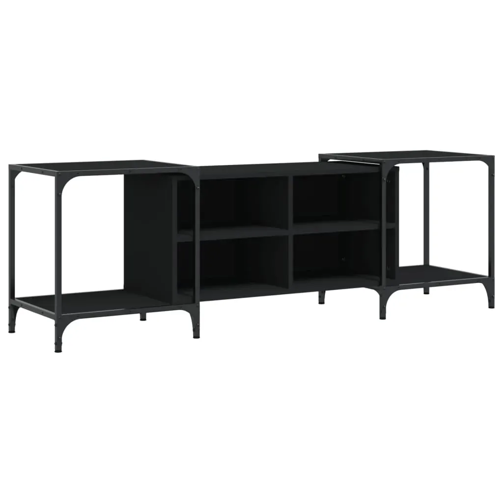 TV Cabinet Black 153x37x50 cm Engineered Wood Price