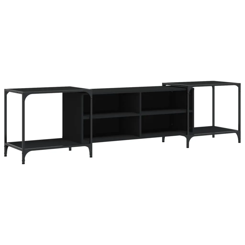 TV Cabinet Black 203x37x50 cm Engineered Wood Price