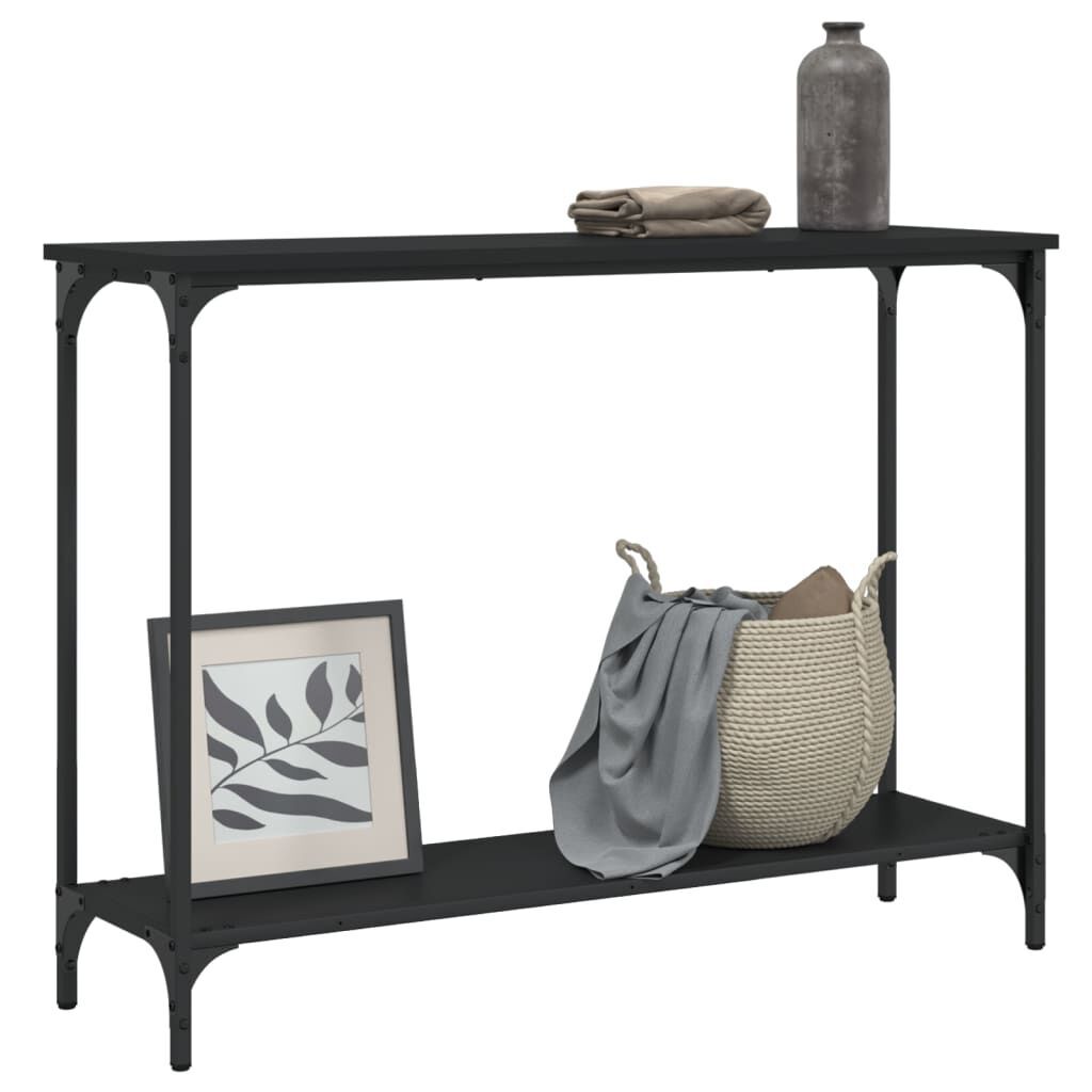 Console Table Black 101x30.5x75 cm Engineered Wood Price