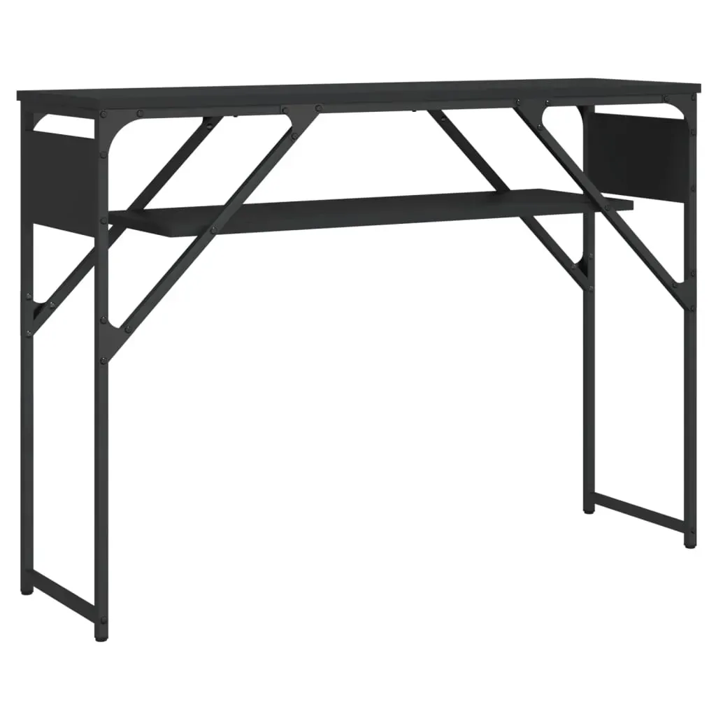 Console Table with Shelf Black 105x30x75cm Engineered Wood Price