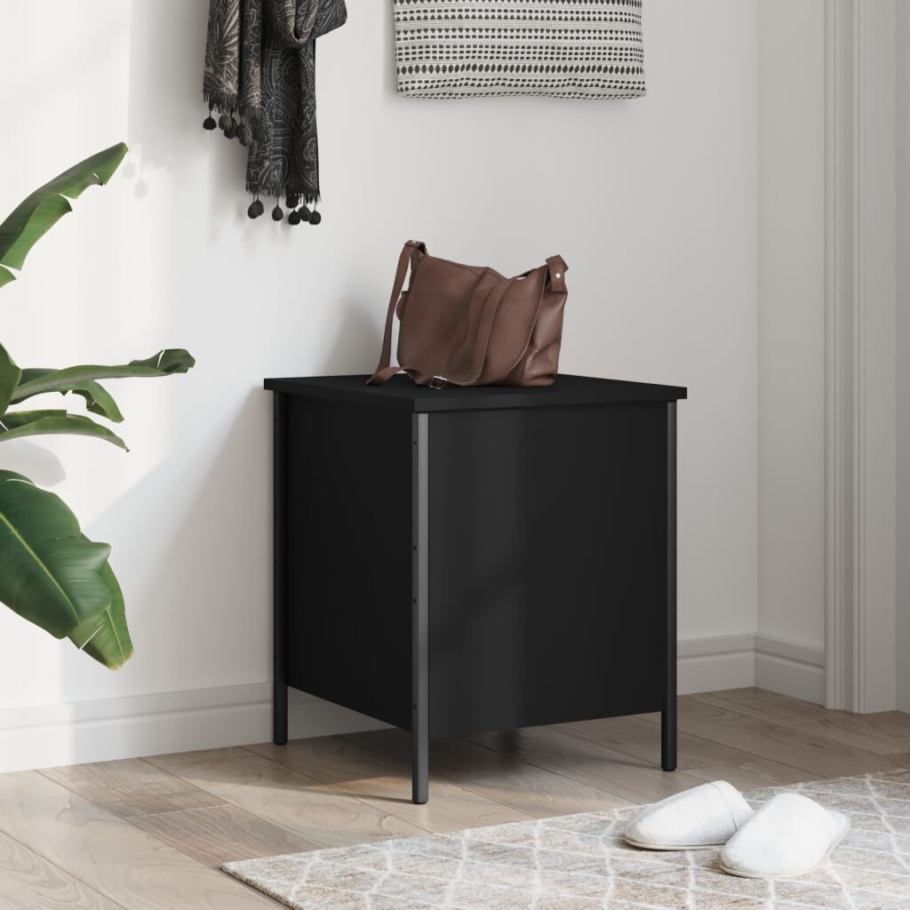 Storage Bench Black 40x42.5x50 cm Engineered Wood Price