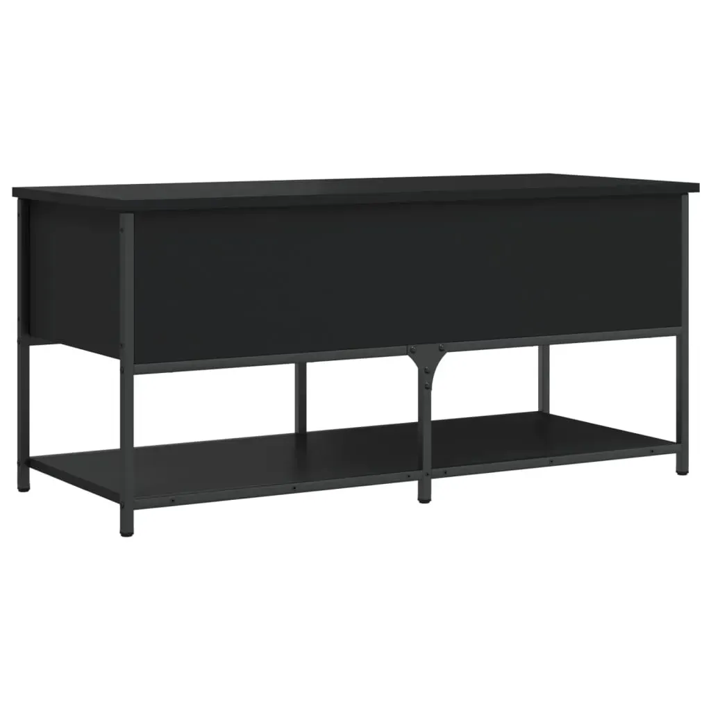Storage Bench Black 100x42.5x47 cm Engineered Wood Price