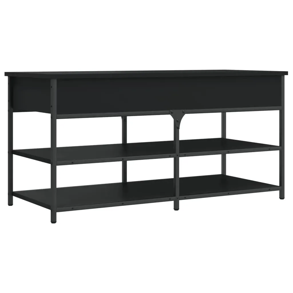 Shoe Bench Black 100x42.5x50 cm Engineered Wood Price
