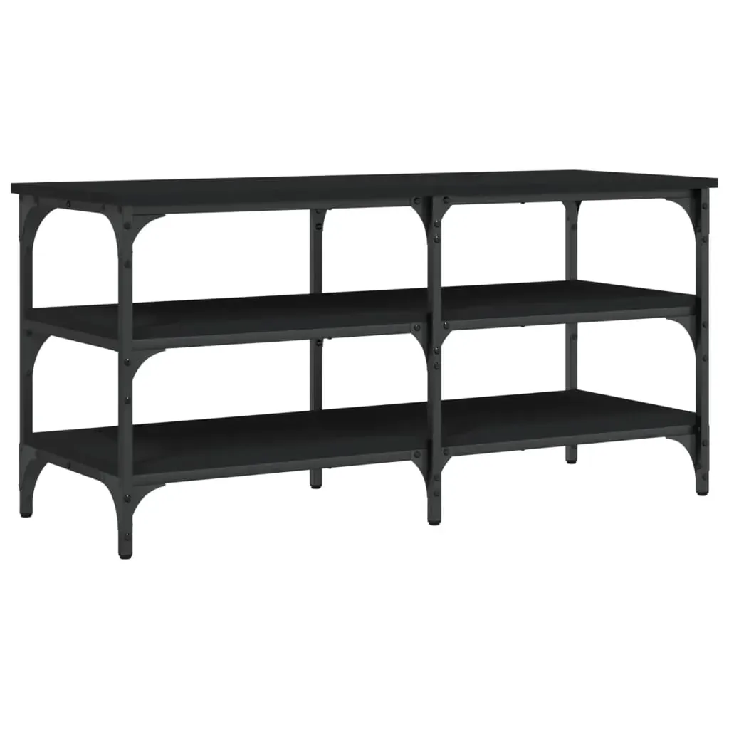 Shoe Bench Black 100x38.5x49 cm Engineered Wood Price