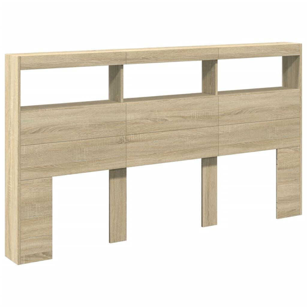 Headboard Cabinet with LED Sonoma Oak 180 cm Price