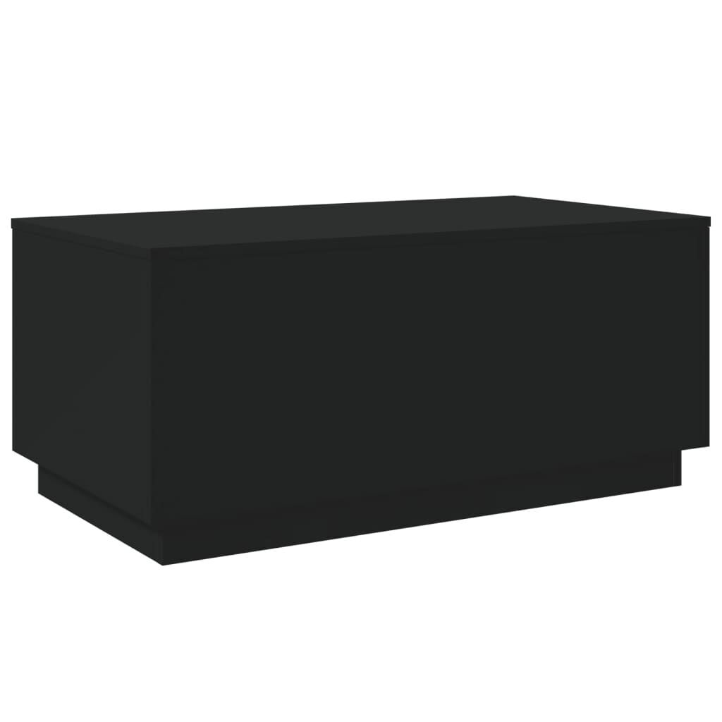 Coffee Table with LED Lights Black 90x50x40 cm Price