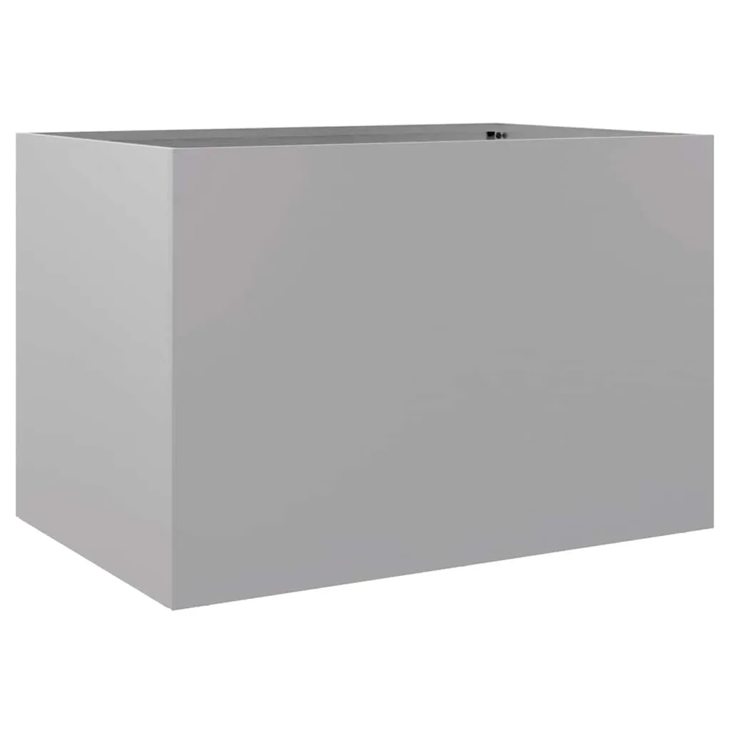 Planter Silver 62x47x46 cm Galvanised Steel Price