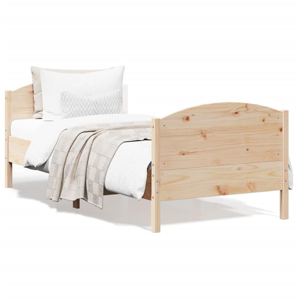 Bed Frame without Mattress 90x190 cm Solid Wood Pine Price