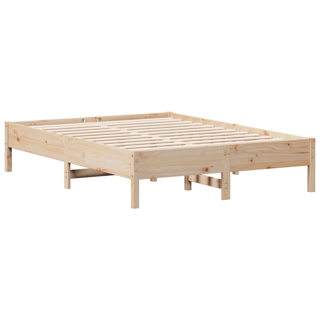 Bed Frame without Mattress 135x190 cm Solid Wood Pine Price