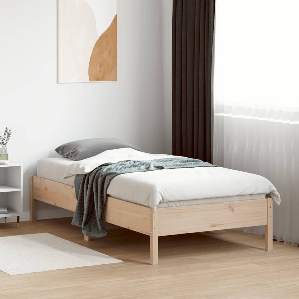 Bed Frame without Mattress 90x190 cm Solid Wood Pine Price