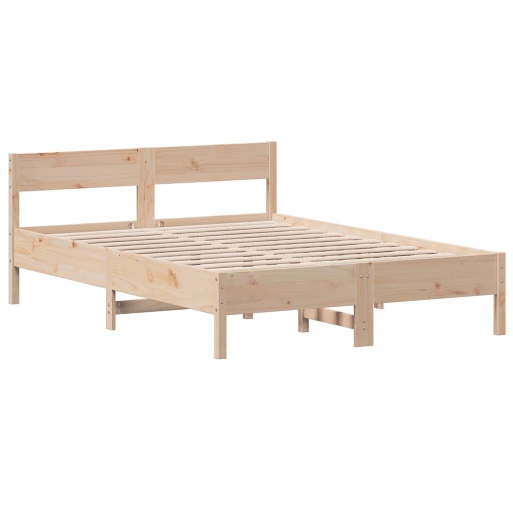 Bed Frame without Mattress 150x200 cm Solid Wood Pine Price