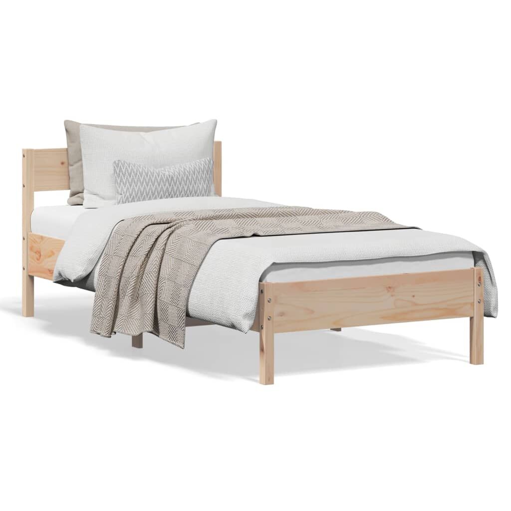 Bed Frame without Mattress 90x190 cm Solid Wood Pine Price