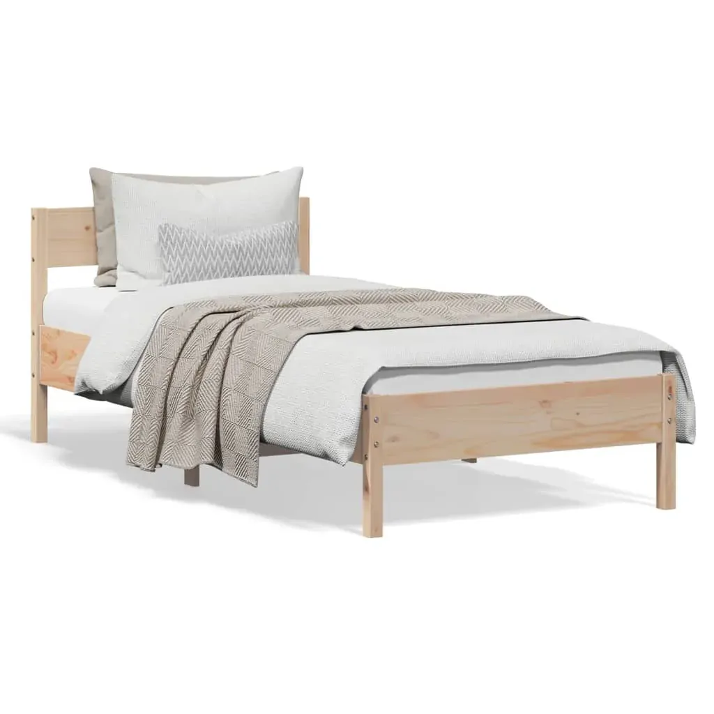 Bed Frame without Mattress 90x190 cm Solid Wood Pine Price