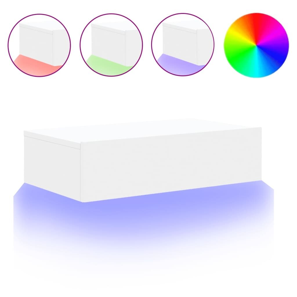 TV Cabinet with LED Lights White 60x35x15.5 cm Price