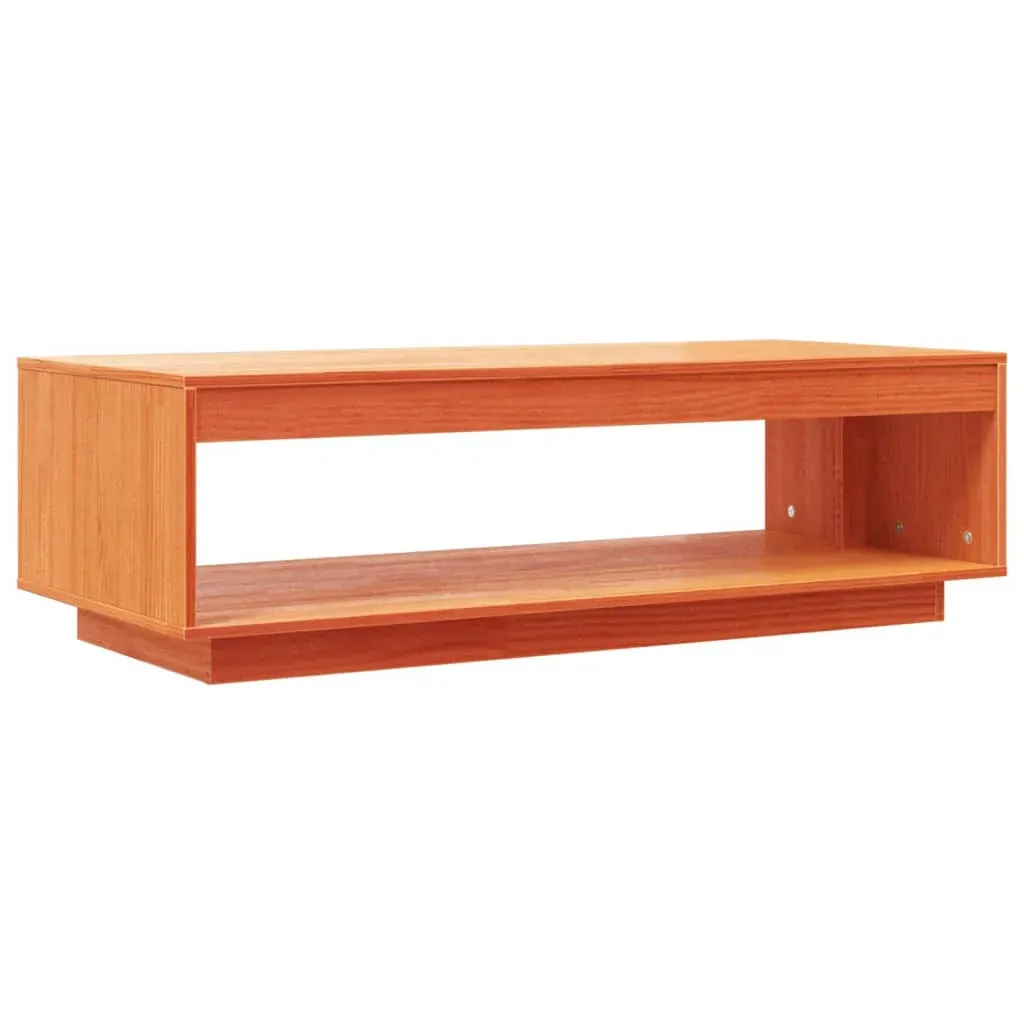 Coffee Table Wax Brown 110x50x33.5 cm Solid Wood Pine Price