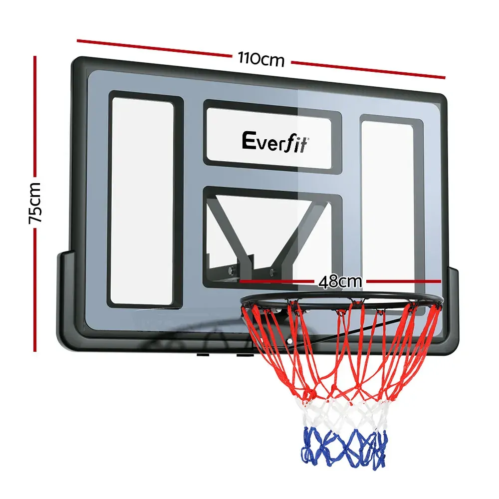45" Basketball Hoop Backboard Wall Mounted Ring Net Sports Pro System Price
