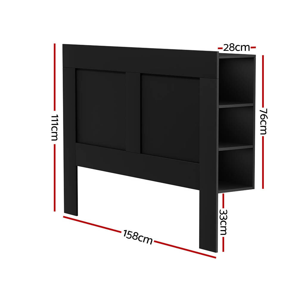 Bed Head Headboard Queen with Shelves - CABI Black Price