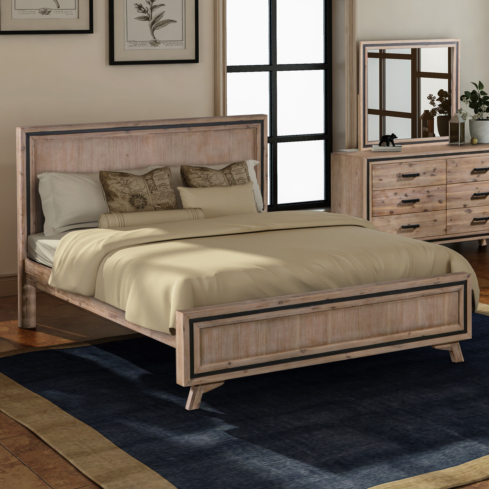 Seashore Bedframe King Size Silver Brush Price