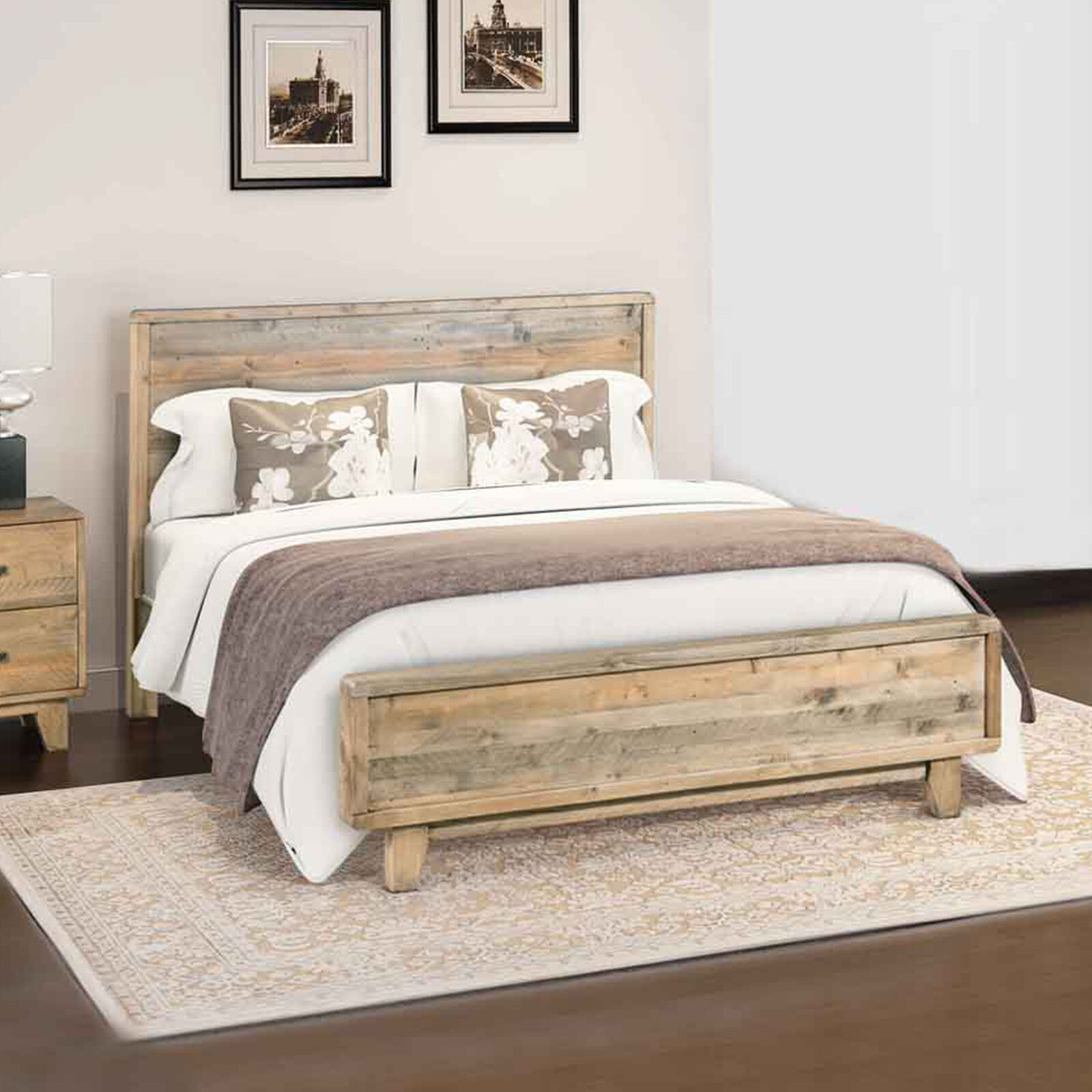 Woodland Bedframe Double Size Rustic Timber Price