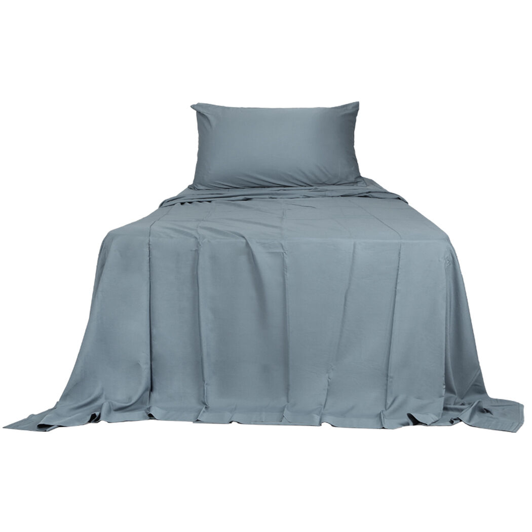 3pcs sinigle size 100% bamboo bed sheet set in grey colour single Price