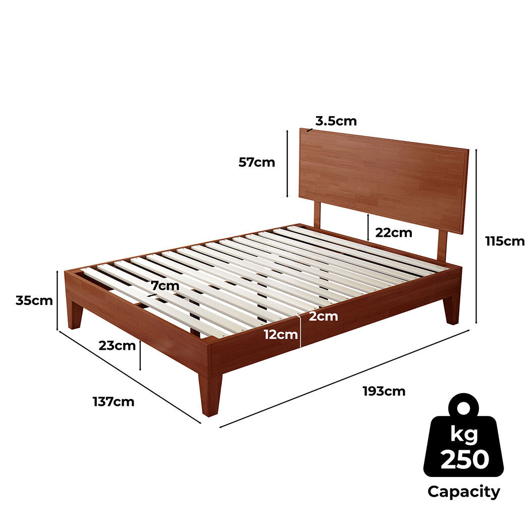 Double Rubberwood Bed Frame Price