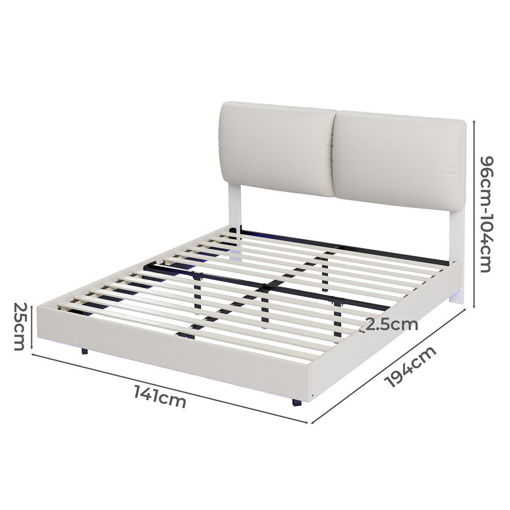 levede double floating bed frame Price
