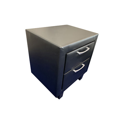 Bedside Table 2 drawers PU Leather Side Table Night Stand Storage in Black Colour Price