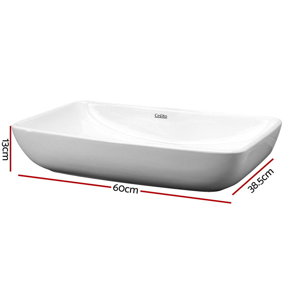Bathroom Basin Ceramic Vanity Sink Hand Wash Bowl 60x38cm Price