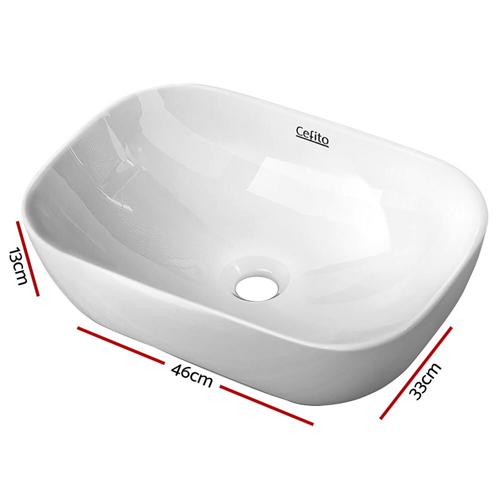 Bathroom Basin Ceramic Vanity Sink Hand Wash Bowl 46x33cm Price