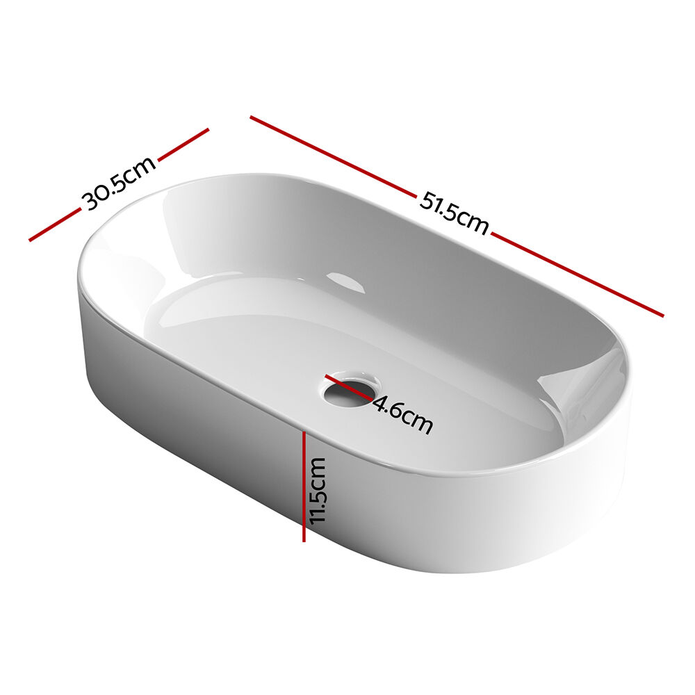 Bathroom Basin Ceramic Vanity Sink Hand Wash Bowl 53x28cm Price
