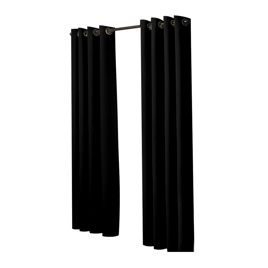2x blockout curtains panels 3 layers black cd1003-140x230-bk Price