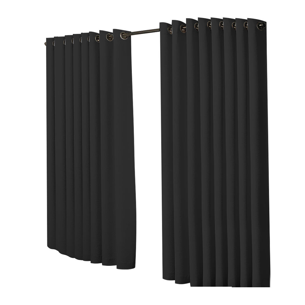 2x blockout curtains panels 3 layers black cd1003-300x230-gy Price