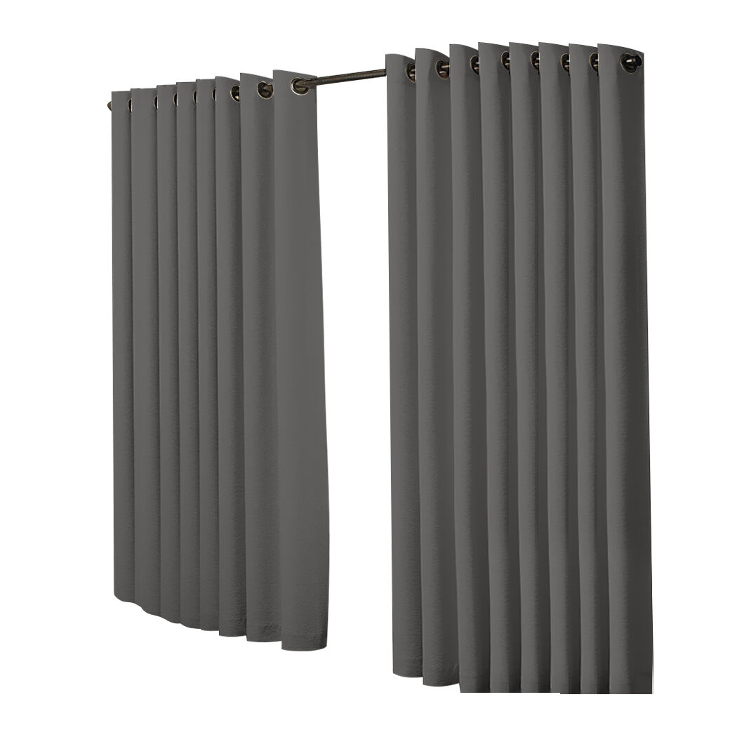 2x blockout curtains panels 3 layers charcoal cd1003-300x230-gy Price