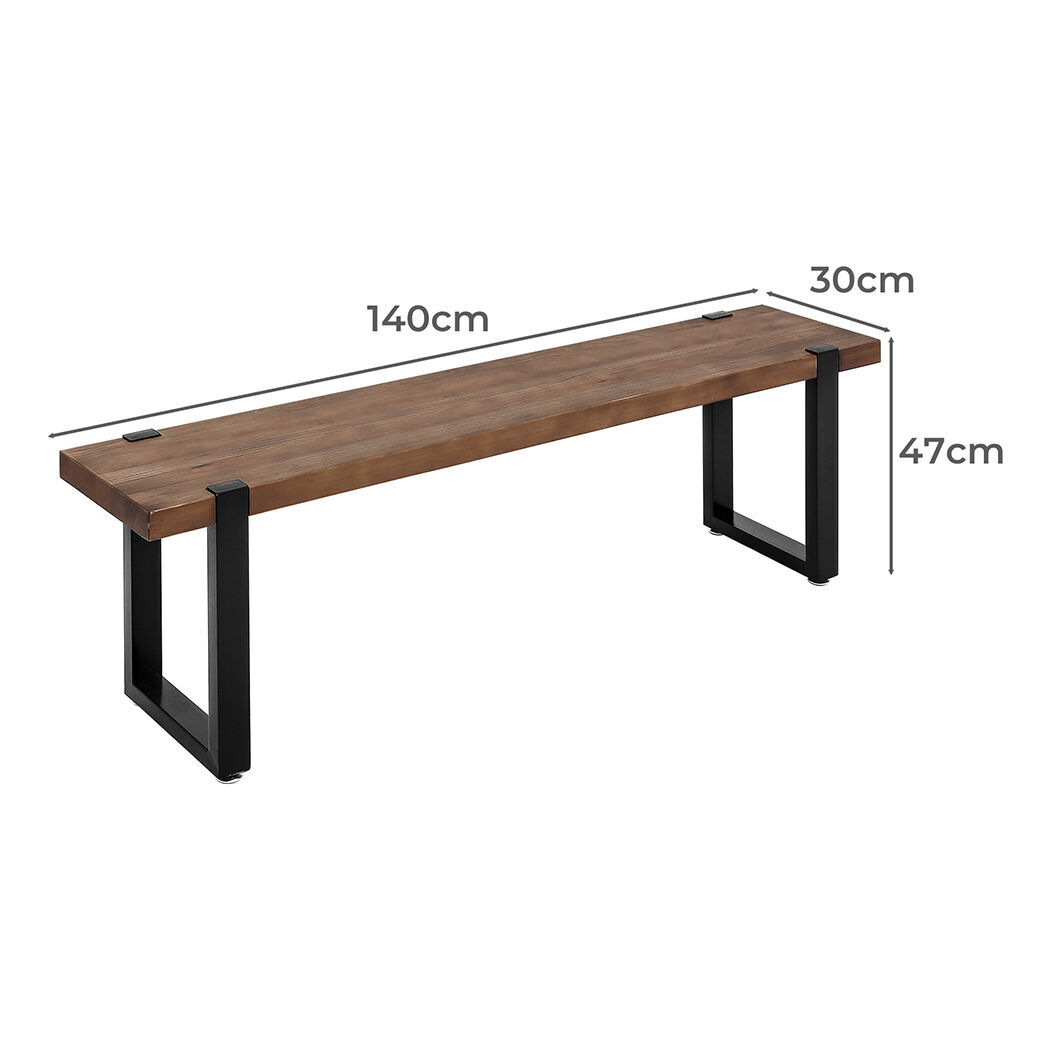 2x Dining Bench Chairs Wooden 140cm Price