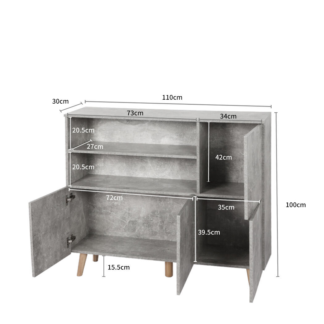 Buffet Sideboard Storage Cabinet Grey Price