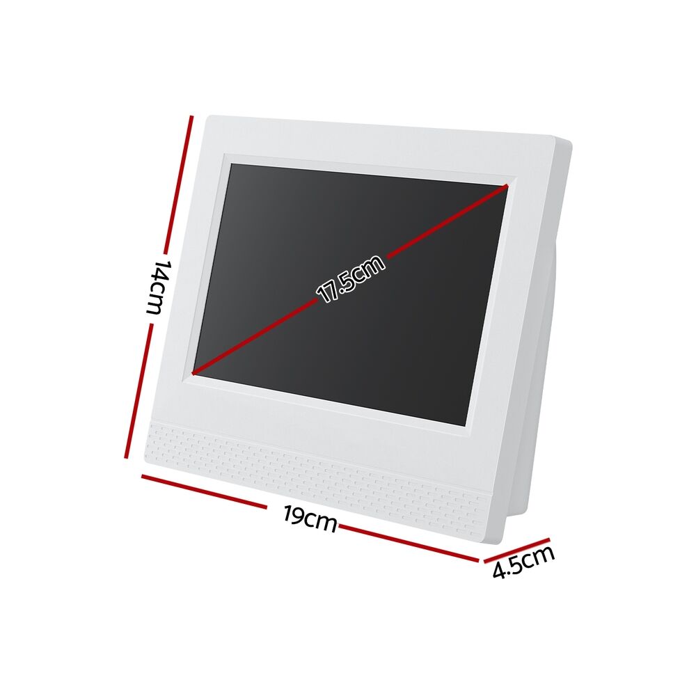 7" Digital Day Clock Calendar Alarm White Price