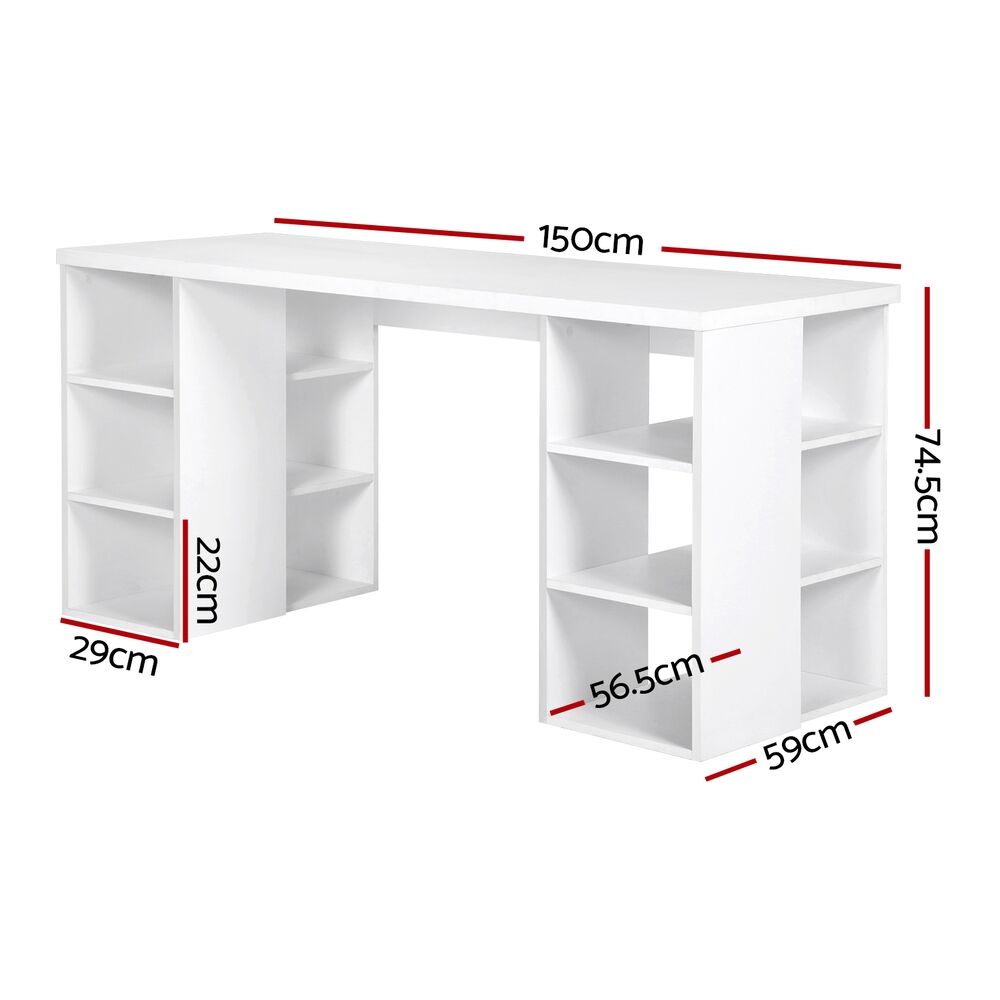 Computer Desk Bookshelf White 150CM Price
