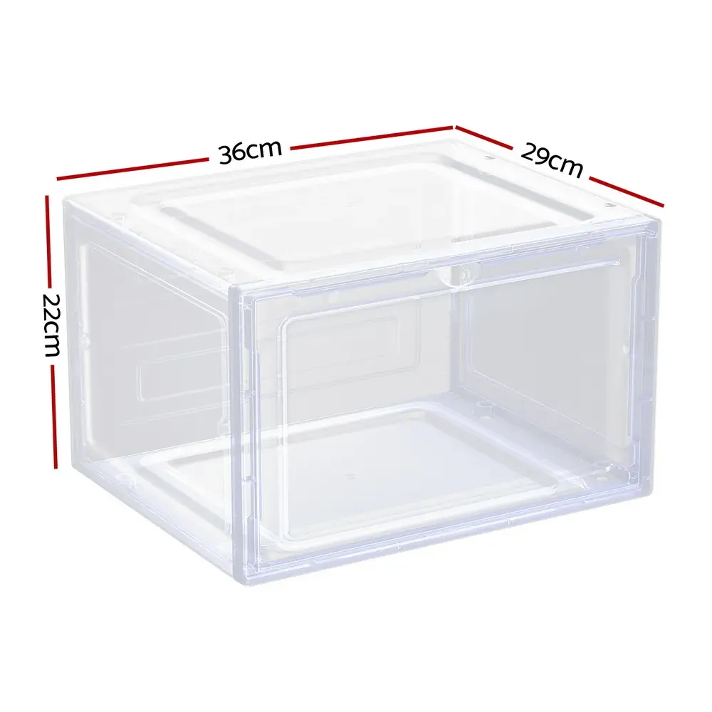 DIY Shoe Box Set of 2 Stackable Shoe Storage Case Magnetic Door Price