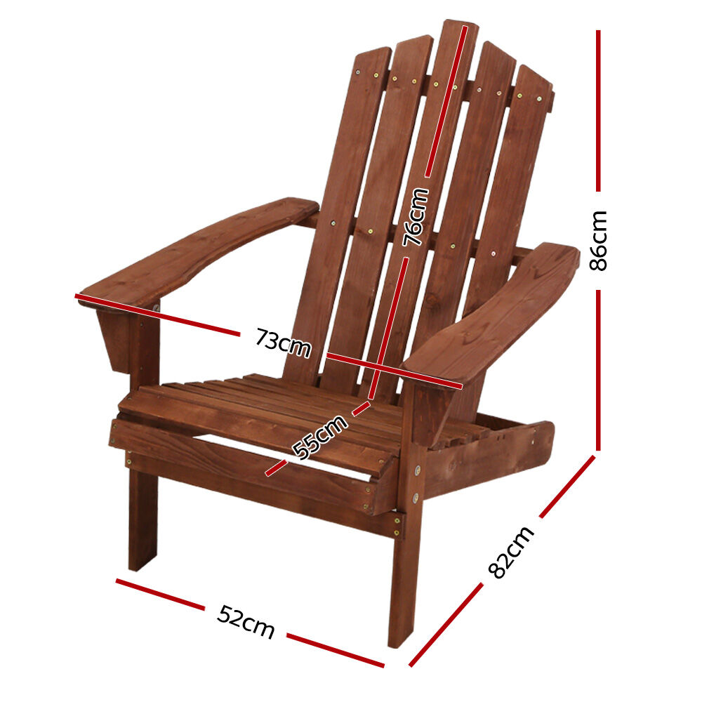 Adirondack Outdoor Chairs Wooden Beach Chair Patio Furniture Garden Brown Price