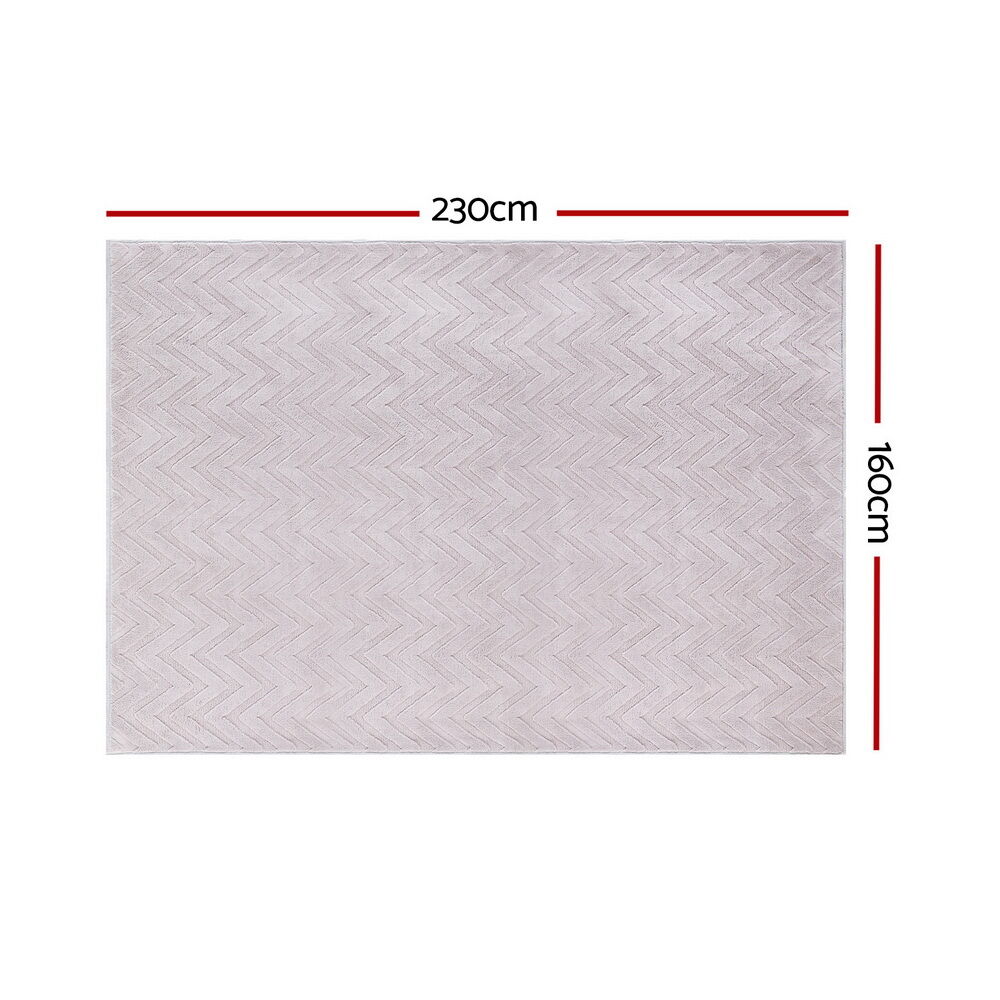 Floor Rugs 160x230cm Washable Area Mat Large Carpet Microfiber Ripple Price
