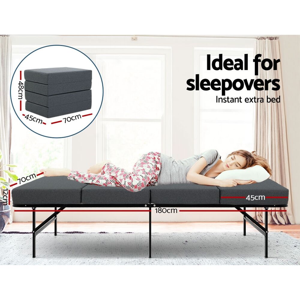 Bedding Foldable Mattress Folding Foam Single Grey Price