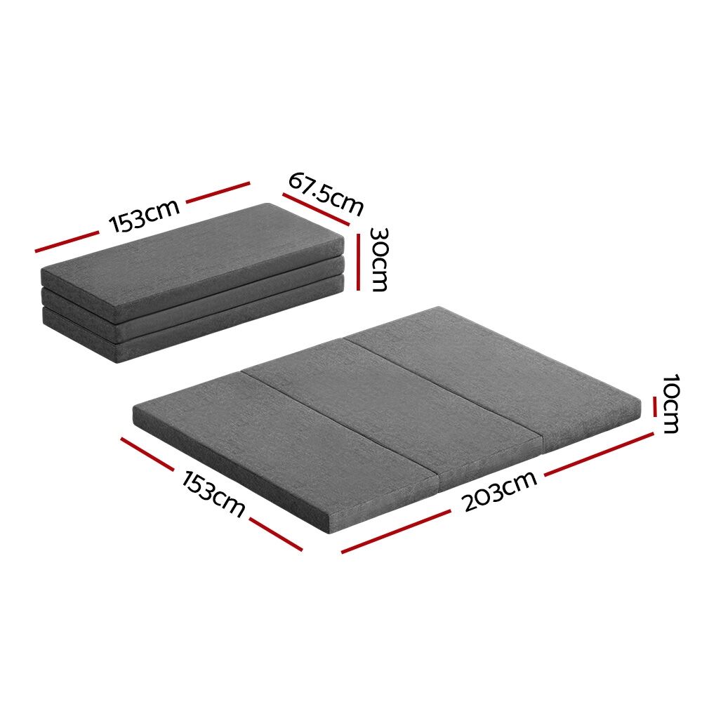 Bedding Foldable Mattress Folding Foam Queen Grey Price