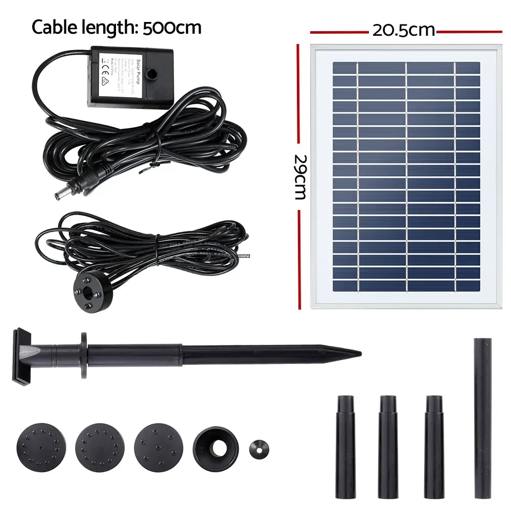 Gardeon Solar Pond Pump Submersible Water Fountain with Battery LED Lights 4.4FT Price