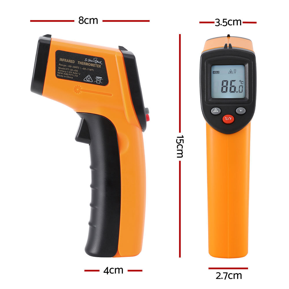 5-star Chef Laser Infrared Thermometer Food Digital Temperature Gun Smoker Pizza BBQ Price
