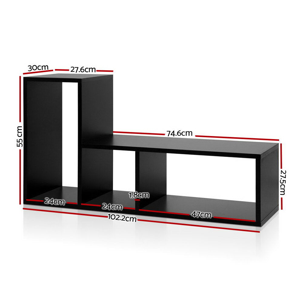 Bookshelf L Shape DIY - Black Price