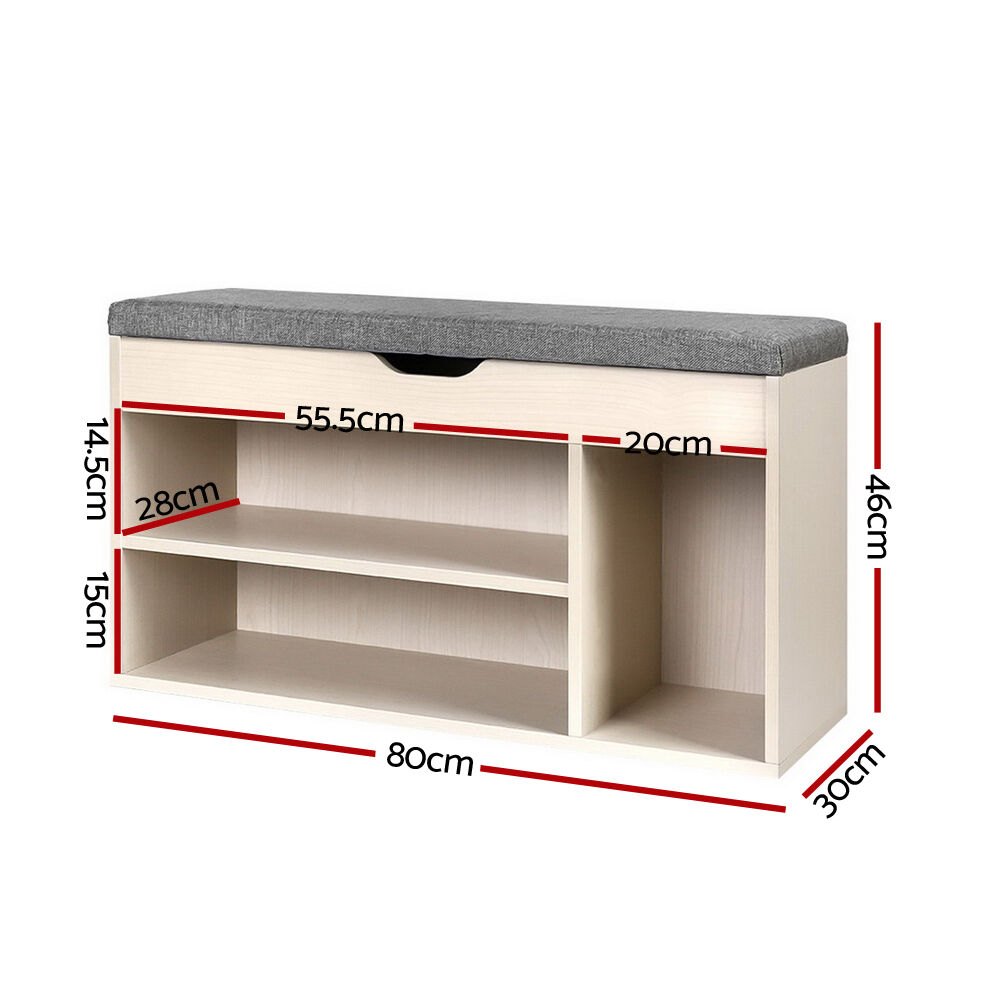 Shoe Rack Bench Shoe Cabinet 9 Pairs Pine Dora Price
