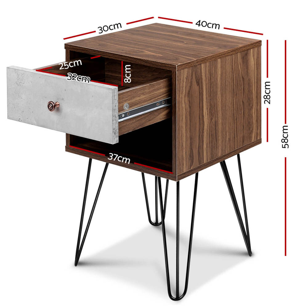 Bedside Table 1 Drawers with Shelf - LARS Price
