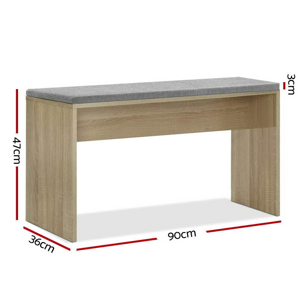Dining Bench Upholstery Seat Wooden Chair Oak 90cm Price